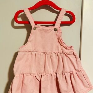 Adorable Pink Tiered Jean Dress
